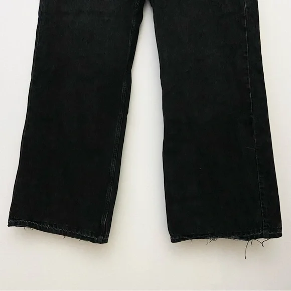 H&M 2026 Black Ultra High Rise Wide Leg Jeans - Picture 5 of 12